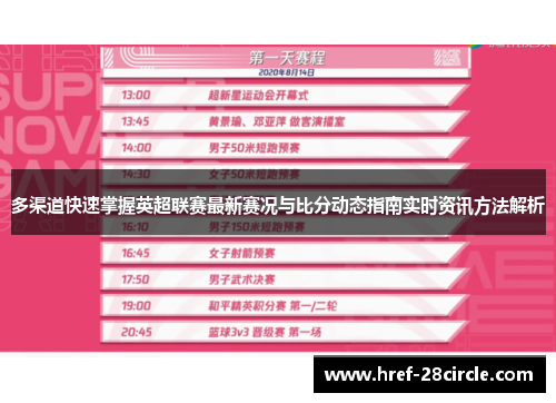 多渠道快速掌握英超联赛最新赛况与比分动态指南实时资讯方法解析 多渠道快速掌握英超联赛最新赛况与比分动态指南实时资讯方法解析