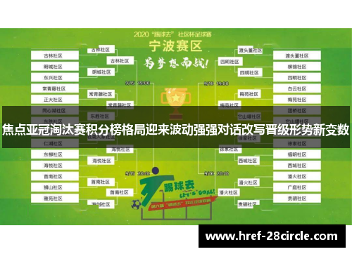 焦点亚冠淘汰赛积分榜格局迎来波动强强对话改写晋级形势新变数